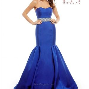 Blue Macduggal Prom dress